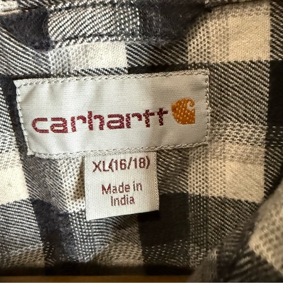 Carhartt Black and White Casual Button Down Cotton Shirt - Picture 7 of 10
